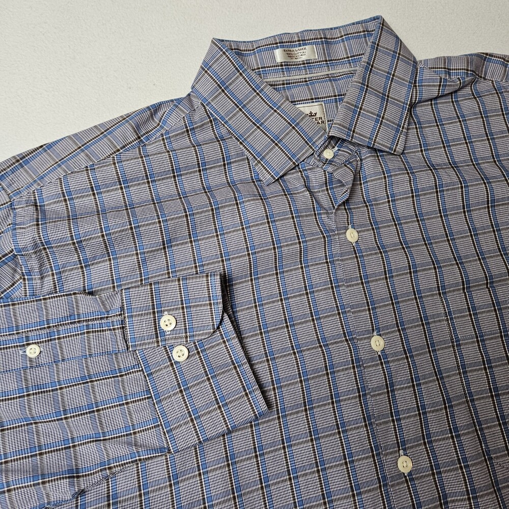 Peter Millar Mens Shirt Button Up XL Plaid